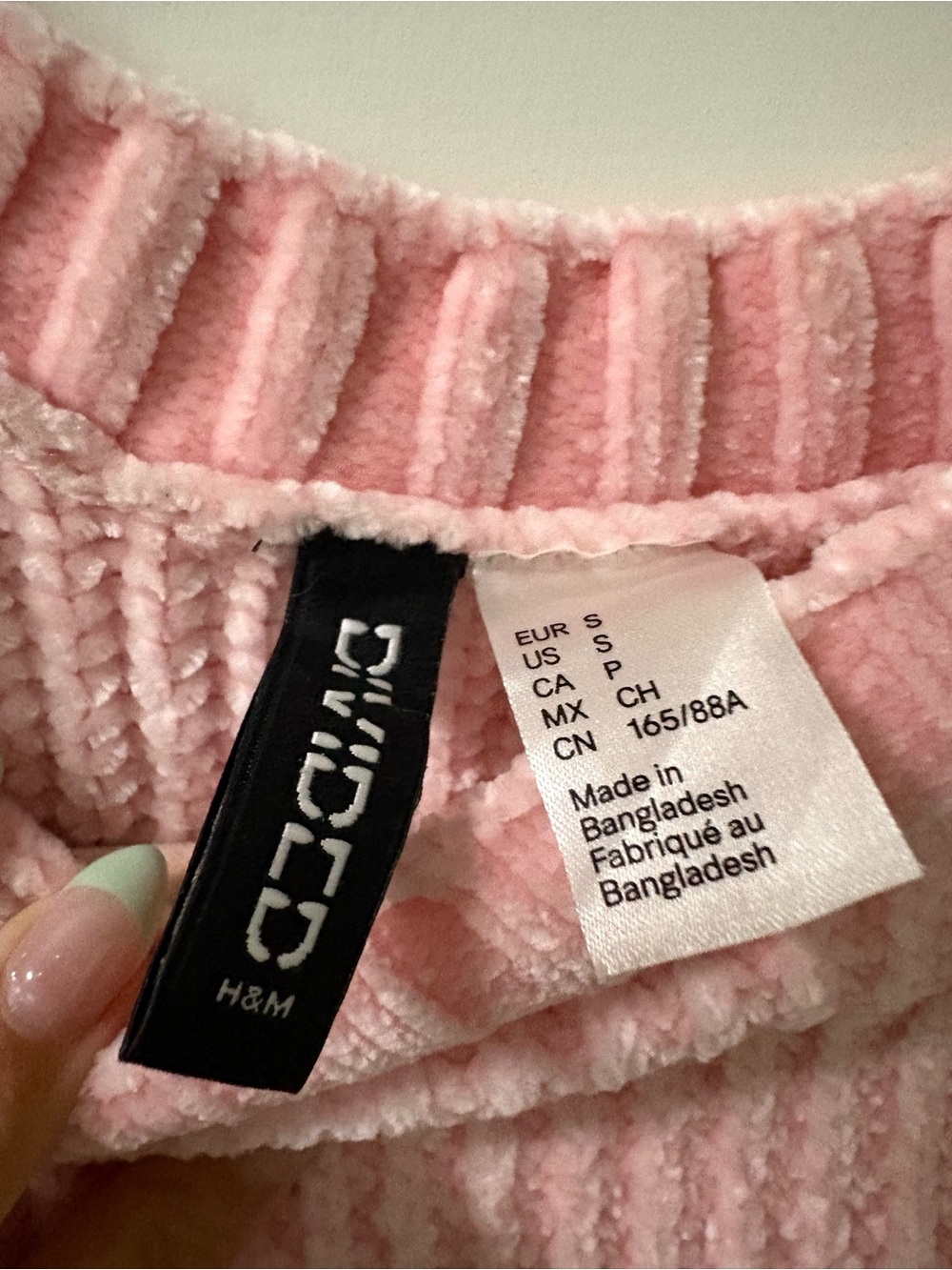 (2 FOR $25) ⭐️ H&M Pink Ribbed Crewneck Sweater - Picture 3 of 3
